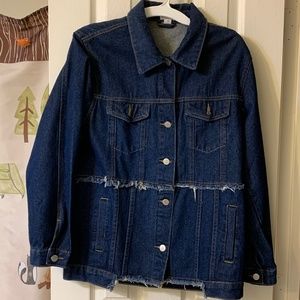 90s style dark blue Jean Jacket